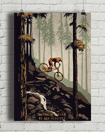 Think Outside - plakat rowerowy, minimalmill