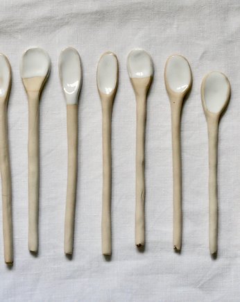 łyżeczki ceramiczne białe, studio m.
