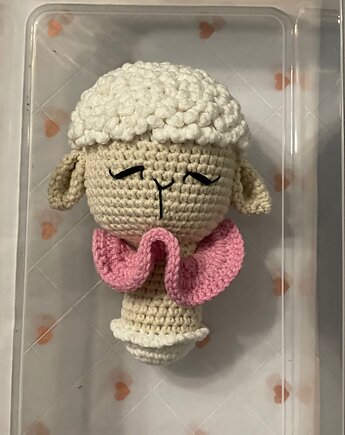 Śpiąca owieczka, maskotka dla dziecka, prezent dla maluszka, HANDMADE crochet by Klaudia
