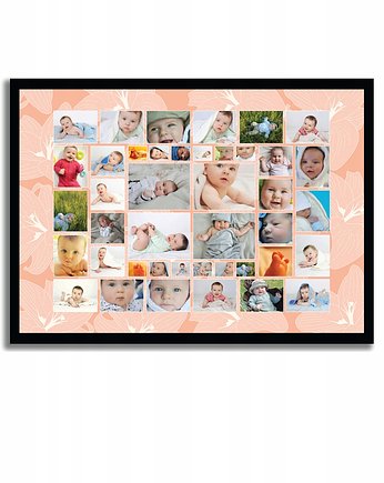 Plakat personalizowany kolaż z 42 twoimi zdjęciami, wzory, Sowia Aleja