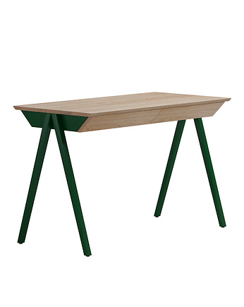 Dębowe zielone biurko vogel M 120x60 cm, borcas