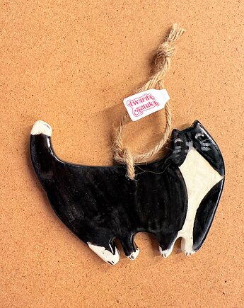 Ceramiczna zawieszka na choinkę Kotek, Twarda Sztuka