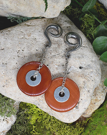 Ciężarki do uszu /jaspis donut / taper, Spirit Of Copper