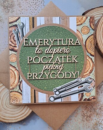 Kartka z okazji przejścia na emeryturę dla mężczyzny (koperta), Kartkodzielo