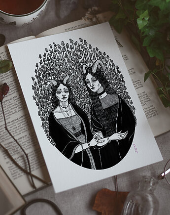 Diablice pocztówka/miniprint A6, zazula