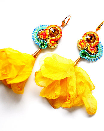 Sutaszowe kolczyki AVALON YELLOW, Sylwia Żak