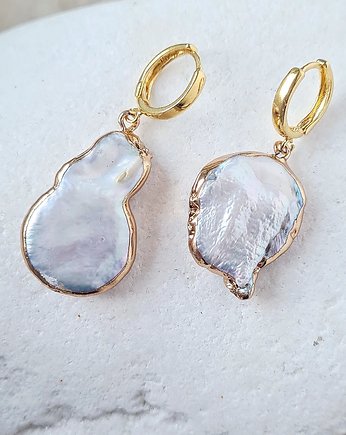 PEARL DROPS- złote kolczyki z perłami, ISSI Jewelry