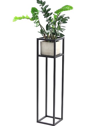 Kwietnik Metalowy Stojak na kwiaty 90x21cm czarny LOFT, JAKPOLDESIGN