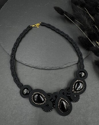Czarny naszyjnik z onyksem, Biżuteria Beatrice