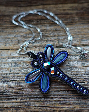 Ważka - naszyjnik soutache, Mró Soutache