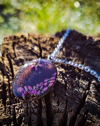 Wisiorek z wrzosem, Figa handmade accessories