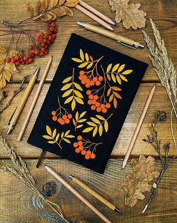 Haftowany notes - jarzębina, PanFelicjan
