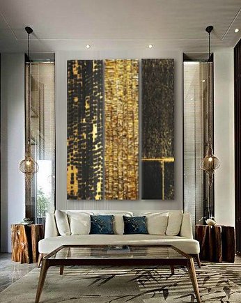 DELUXE TRYPTYCH-Wielkoformatowy obraz art&texture, art and texture