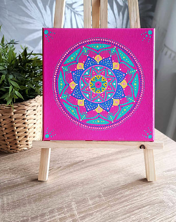 Obraz na płótnie z intencją Mandala Kreatywności i Radości, Barwny Zakątek