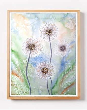 Oryginalna akwarela. Dmuchawce 30x40cm, Malgorzata Domanska