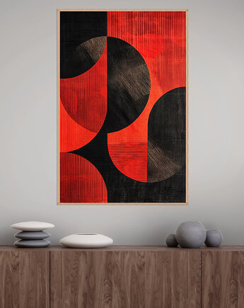 Geometria natury - Plakat, druk - Minimalizm, Boho, Loft #19, Black Sapphire Art