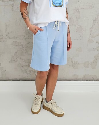 Amrita komfortowe spodenki z ozdobnym szwem - Baby Blue, Ablush