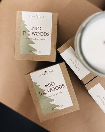 INTO THE WOODS Świeca sojowa DUŻA 260 g, Plantstore
