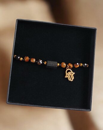 OCHRONA, SIŁA - czarny turmalin, tygrysie oko, HAMSA, kaktusia