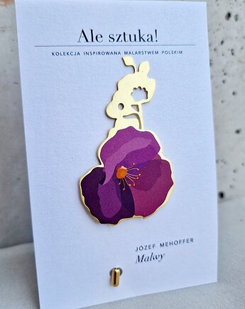 Broszka "Malwy" Józefa Mehoffera pozłacana mniejsza, byMil