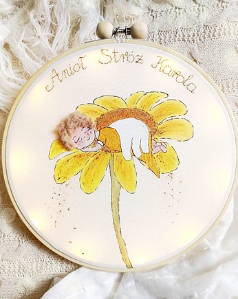 Anioł Stróż dla dziecka - podświetlany obrazek, gingerolla