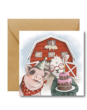 Kartka urodzinowa z kopertą - Farma, HI LITTLE