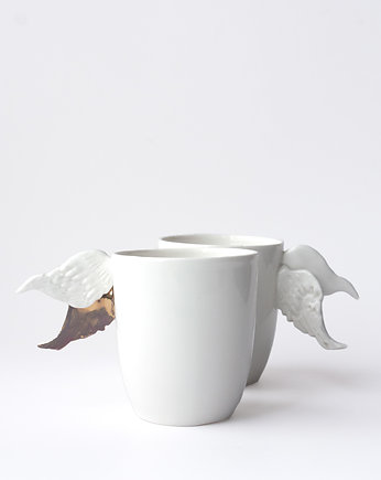 Kubek porcelanowy ze skrzydełkami, Pangzi Ceramics