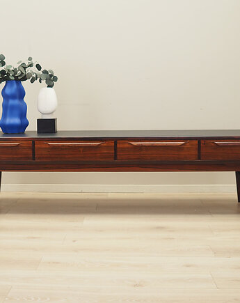 Lowboard palisandrowy, duński design, lata 70, produkcja: Dania, Przetwory design