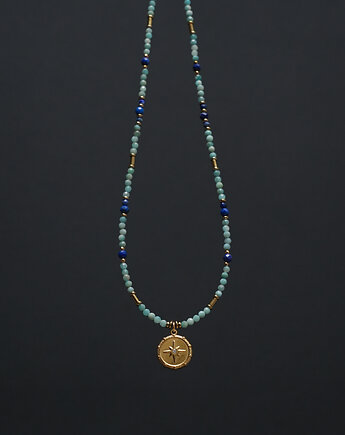Delikatny naszyjnik z amazonitu i lapisu lazuli, AT NOON