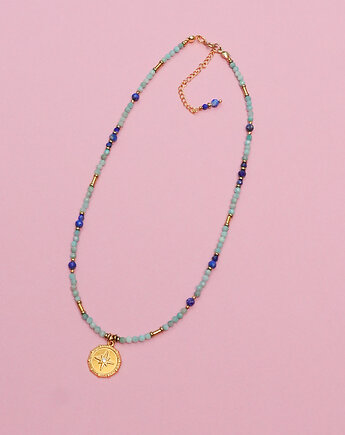Delikatny naszyjnik z amazonitu i lapisu lazuli, AT NOON