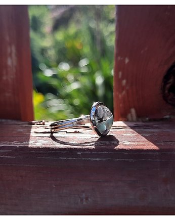 Mikro pierścionek z jasnym amazonitem, Figa handmade accessories