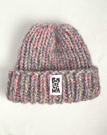 Czapka Zimowa Chunky Candy naturalne włókna, Pompelina