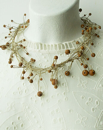 Naszyjnik Drewno na naturalnym lnie, galeria nuit