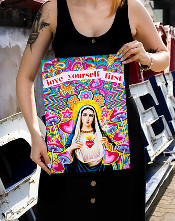 Plakat Love Yourself First Matka Boska A3, Her Holiness