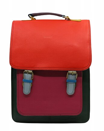 Plecak skórzany damski torebka 2w1 elegancki pojemny mieści A4 OLIVKA, Olivka Warsaw