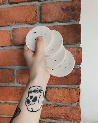 Podkładki pod kubki lastryko zestaw 4szt, moomoopracownia