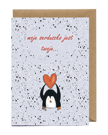 Kartka walentynkowa Serduszko, JuliArt