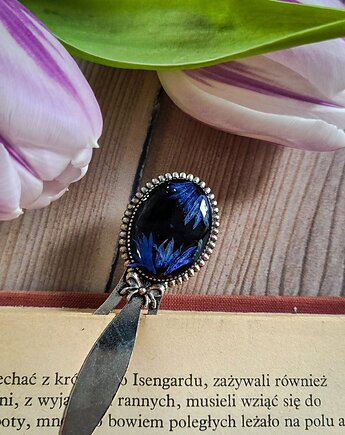 Zakładka z płatkami chabrów, Figa handmade accessories