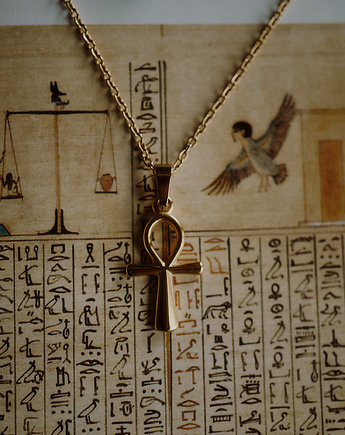 Naszyjnik Ankh, egipski run, kolekcja "Sehet Jaru", Okruszek Biżuteria