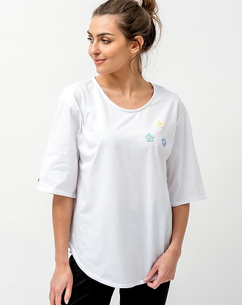 T-shirt  asymetryczny damski "SHAKIRA" biała, 3 for U