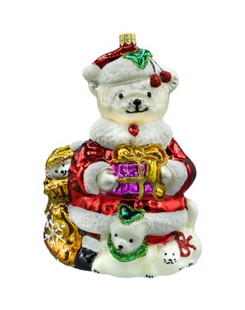 Bombka choinkowa: Mikołajowy Miś z Prezentami, Syn Bombkarza