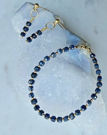 Pozłacana bransoletka z błękitnymi szafirami, Studio Gazela