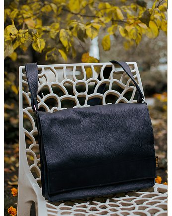 Torba skórzana na ramię unisex - Jadwiga, Słoń Torbalski