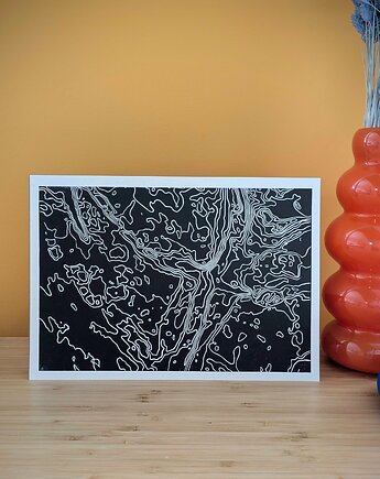 Ręcznie drukowana mapa Poznania vol. 1 (ecru) 21x30cm, Grafiki Natsona