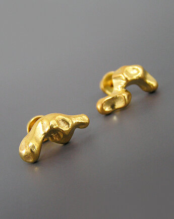 Kolczyki Meteoryty - srebro pozłacane, Pastelove Jewelry