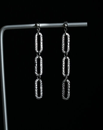 Długie nowoczesne kolczyki ze stali, AT NOON