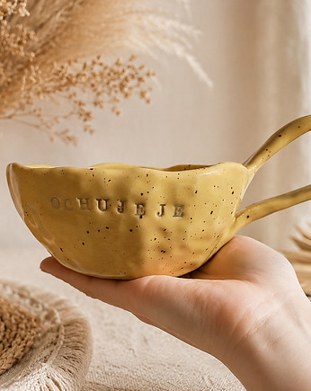 Ceramiczna filiżanka handmade z napisem "OCHUJEJE", Agnieszka Szehyńska Ceramika