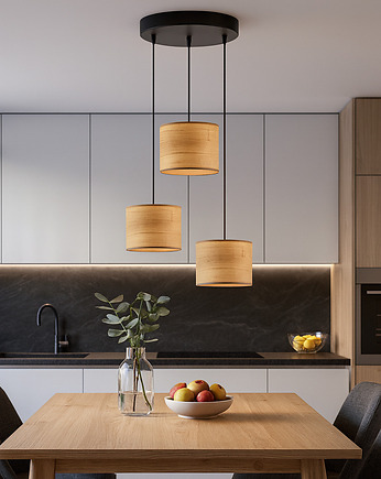 Kaskadowa 3-płomienna lampa wisząca do kuchni PUEBLO ECO, LYSNE