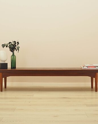 Lowboard tekowy, duński design, lata 70, produkcja: Dania, Przetwory design