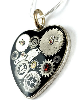WISIOR Silver Heart (Black) III, DROBINY CZASU